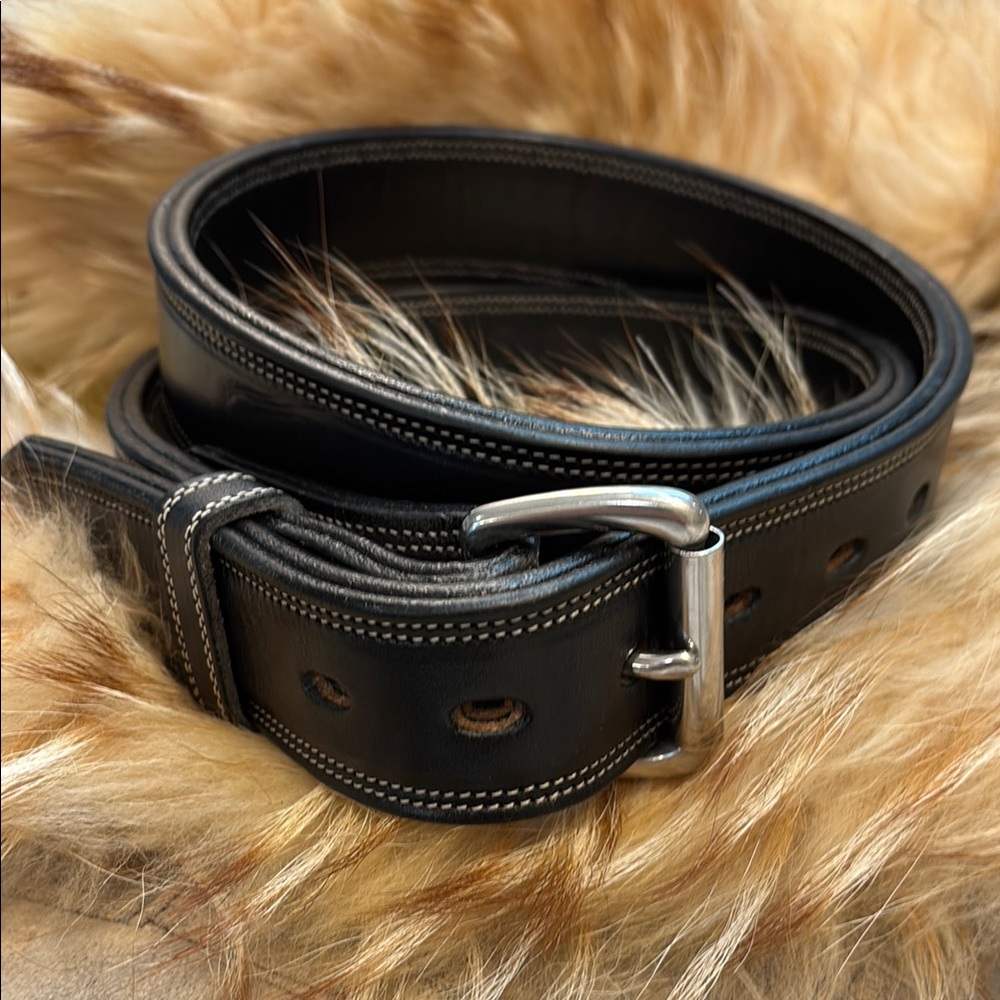 Hanks Belts black leather belt. Size 40